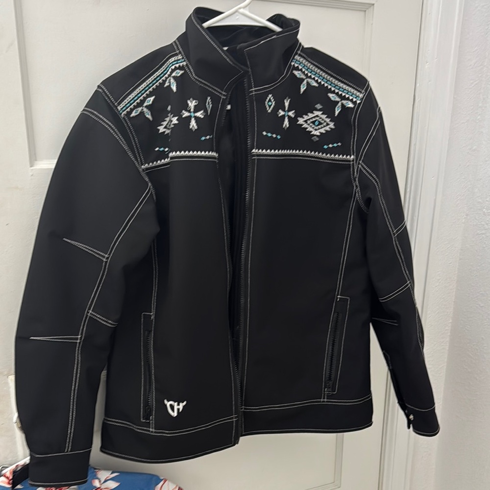 CH Women's Black Embroidered Jacket